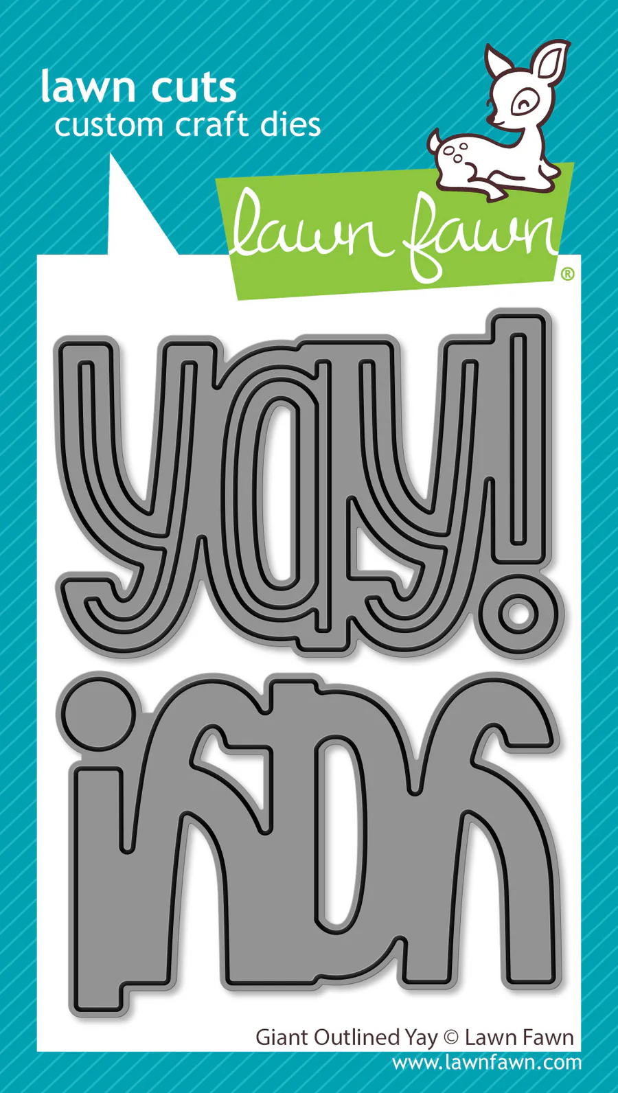 Giant Outlined Yay - Lawn Cuts